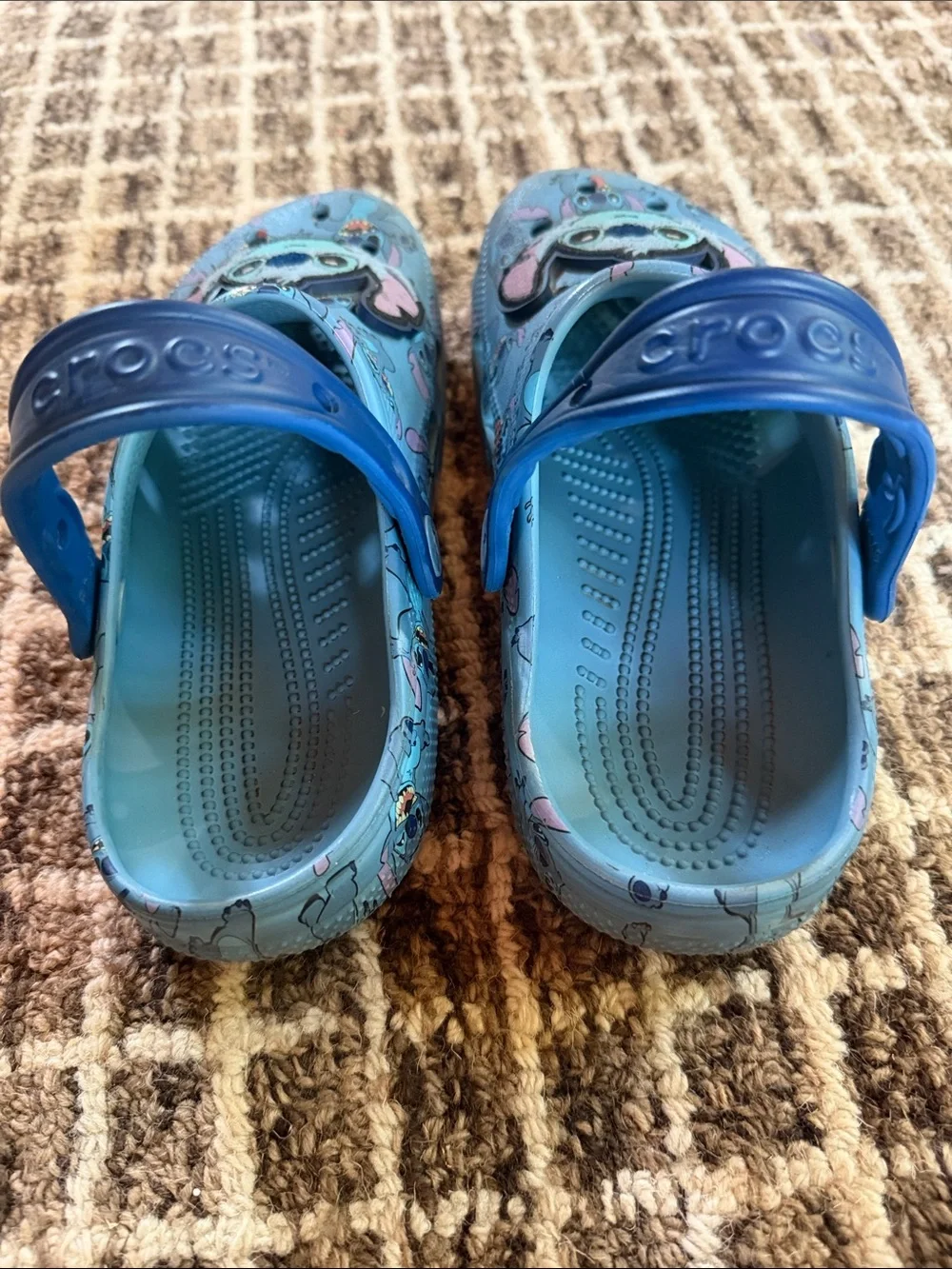Kids Blue Stitch-Themed Slip-On Crocs